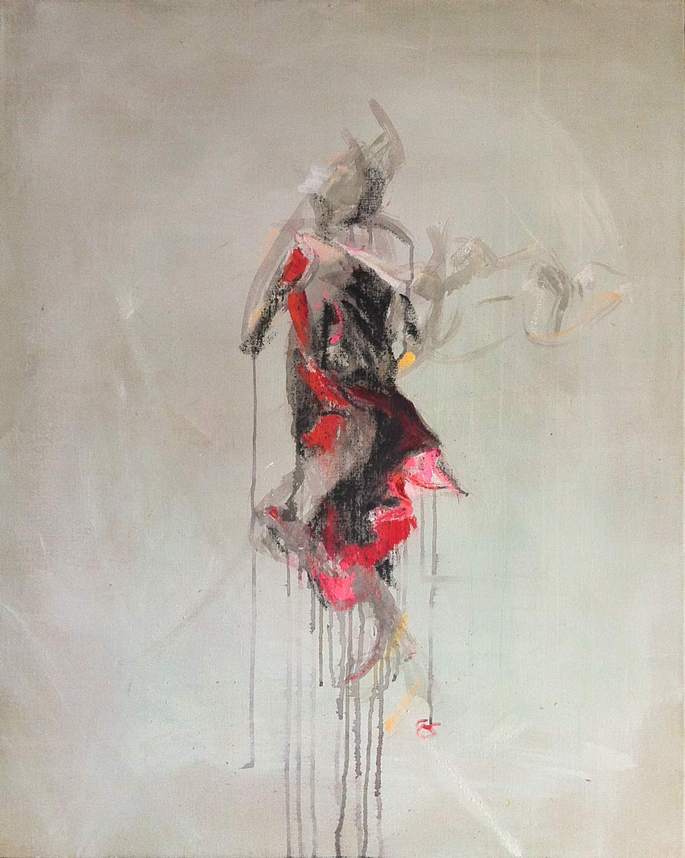 dancers 1 Water Dancer, minimalist oilpainting by cornelia es said