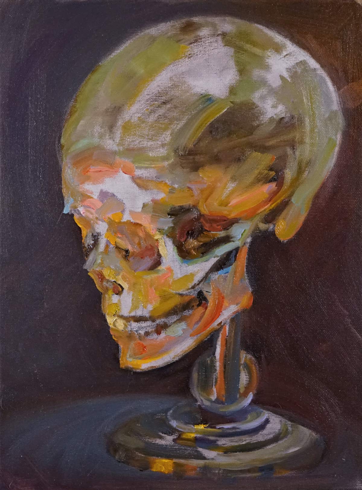 Años de los Muertos: Skull No 4<br />
Öl auf Leinwand 40x40 cm