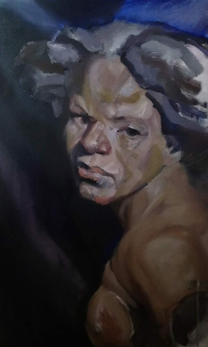 "We're done" #3 oilpainting by cornelia es said "We're done" #3 oilpainting by cornelia es said