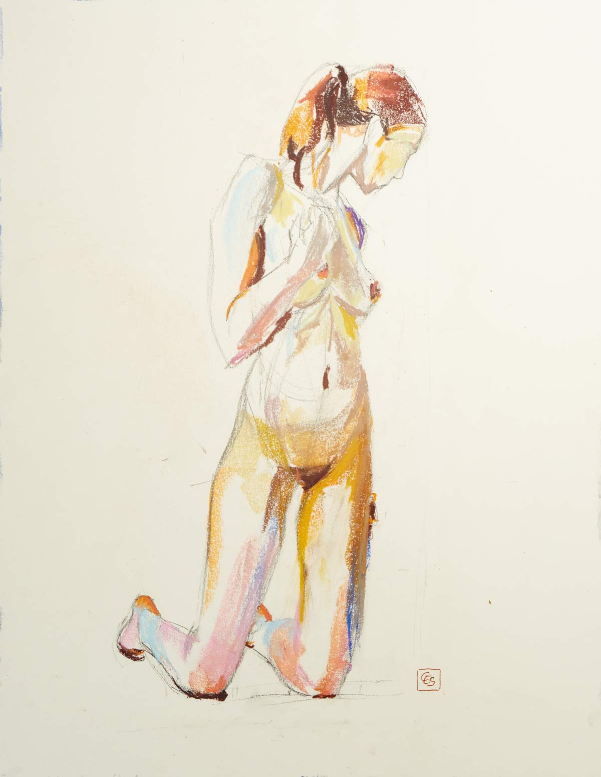redhead-pastell-cornelia_es_said-web "Romantic" from the series "Old White Men", oilpainting by cornelia es said
